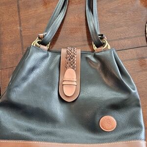 Chic Black and Brown Shoulder Bag